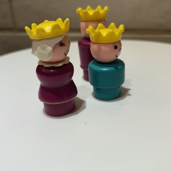 VTG Fisher Price Little People King Queen Prince 993 Castle wood/plastic 1970s - Picture 5 of 6
